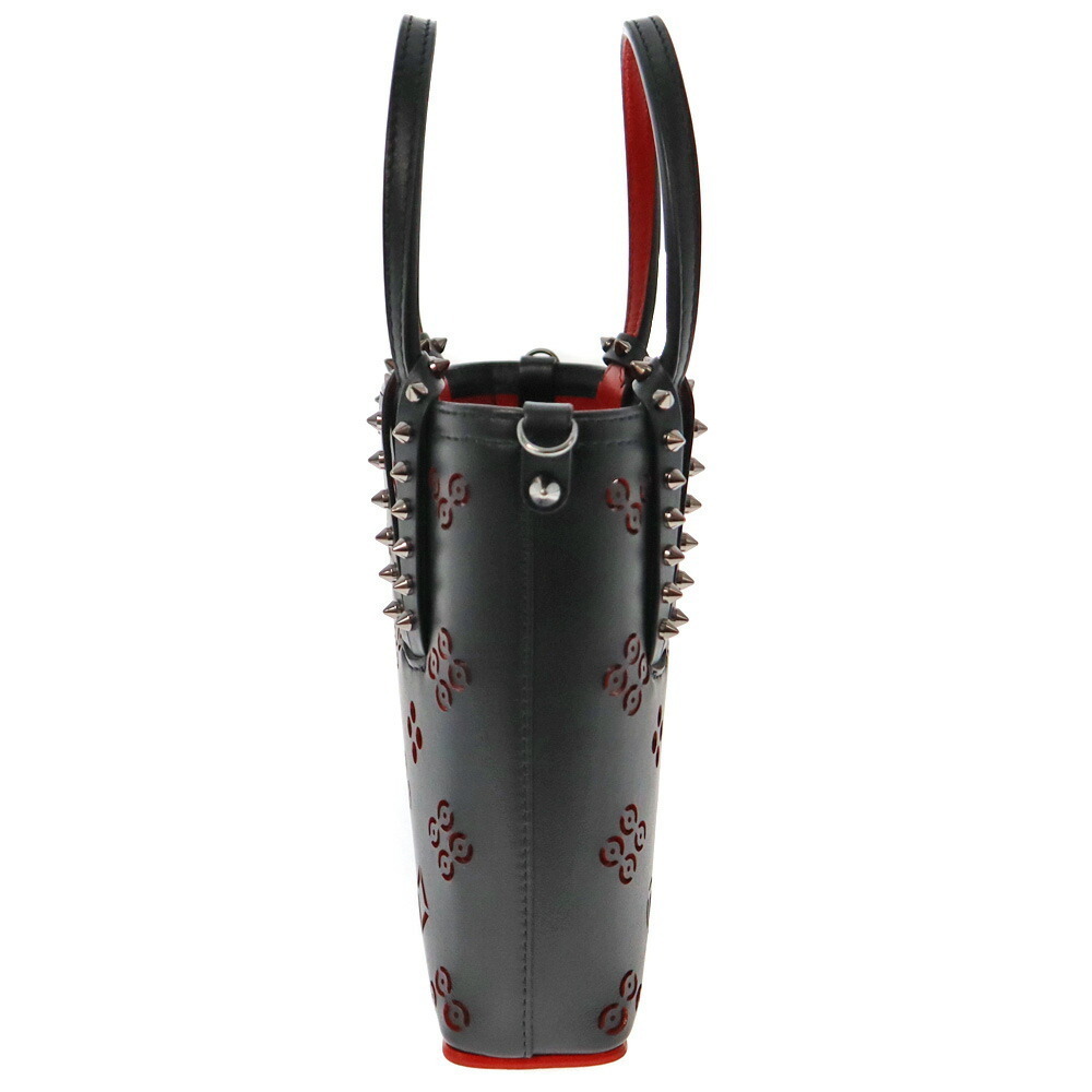 Christian Louboutin Kabata Handbag studded black red leather - Picture 3 of 9